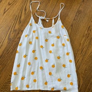 A New Day tangerine print tank top S
